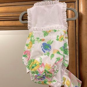 The Beaufort Bonnet Company Sally Sunsuit “Marietta Morning Glory” 12-18mo *Ink*